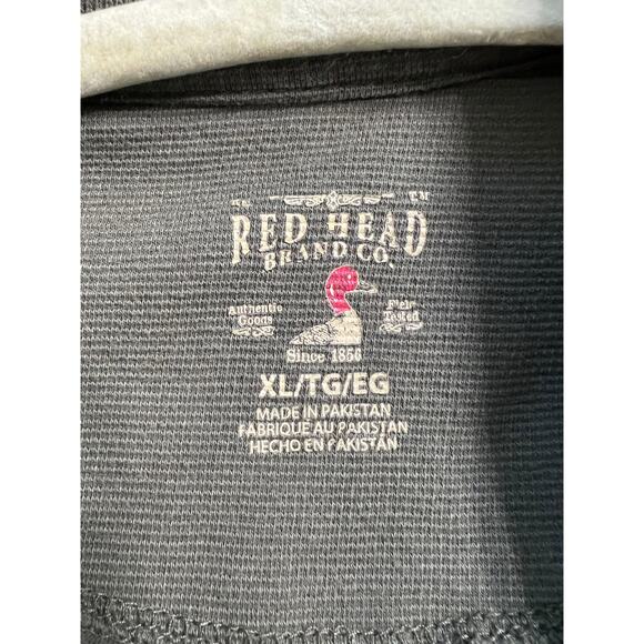 redhead brand co. men polo shirt 3/4 button short sleeve green sz xl - Picture 10 of 10